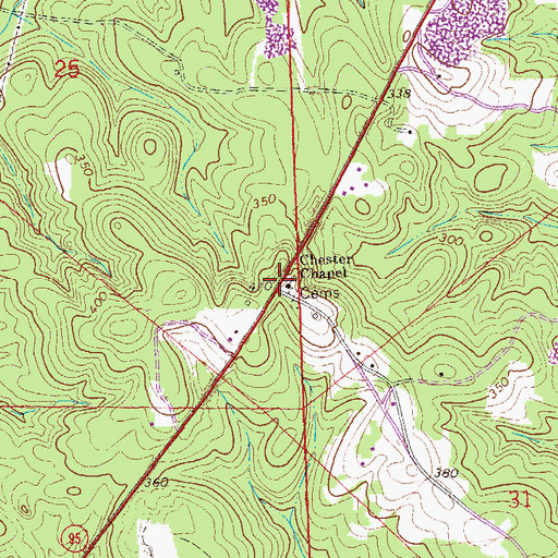 Topographic Map of Chester Chapel Freewill Baptist Church, AL