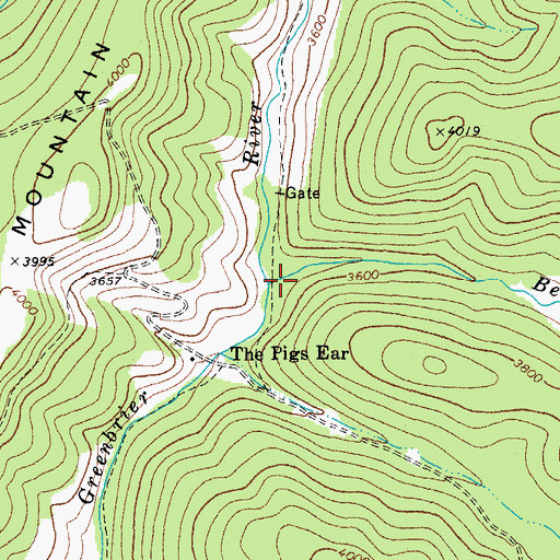 Topographic Map of Bennett Run, WV