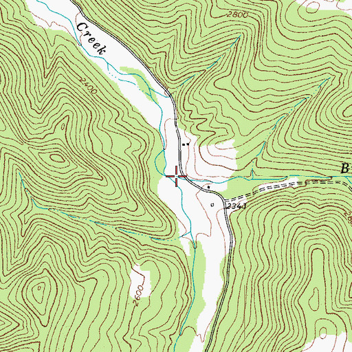 Topographic Map of Big Branch, WV