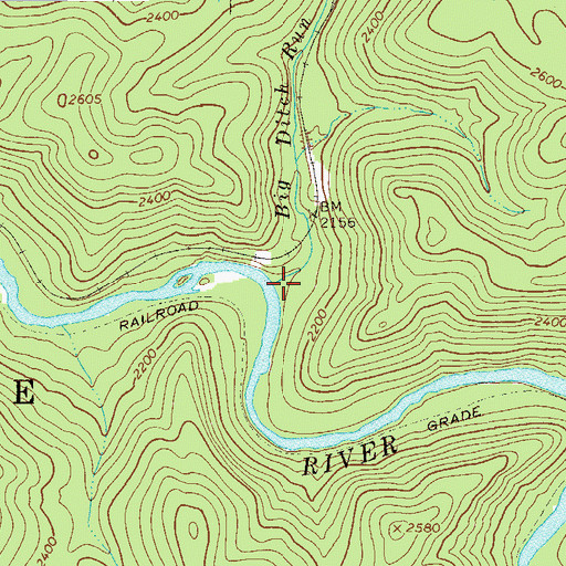 Topographic Map of Big Ditch Run, WV