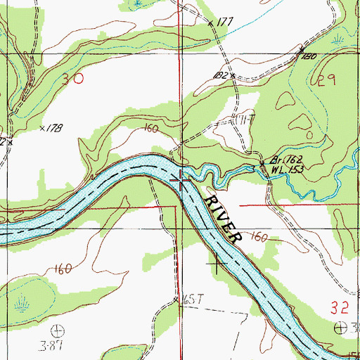 Topographic Map of Chubbehatchee Creek, AL