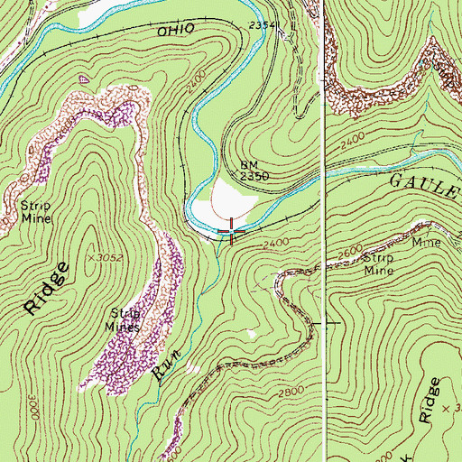 Topographic Map of Big Run, WV
