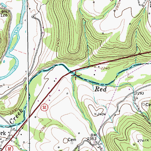 Topographic Map of Big Run, WV