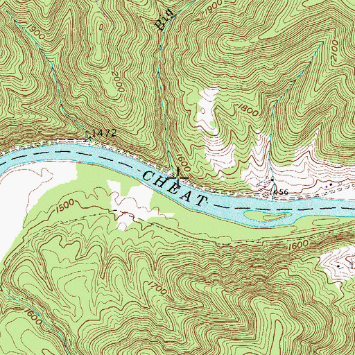 Topographic Map of Big Run, WV