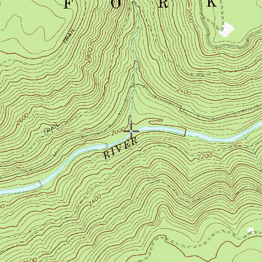 Topographic Map of Big Run, WV