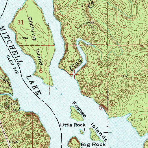 Topographic Map of Clay Creek, AL