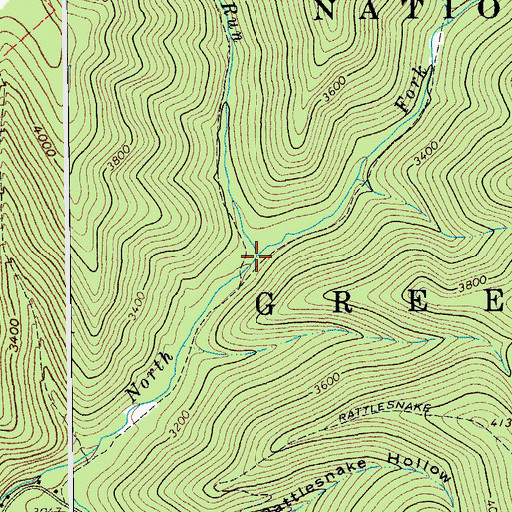 Topographic Map of Block Run, WV