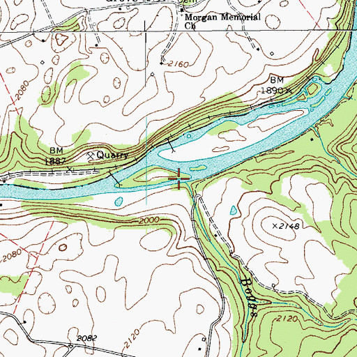 Topographic Map of Boggs Run, WV