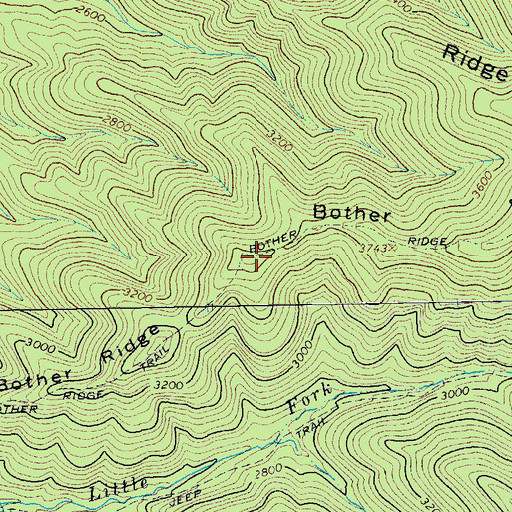 Topographic Map of Bother Ridge, WV