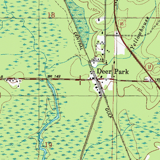Topographic Map of Deer Park, AL