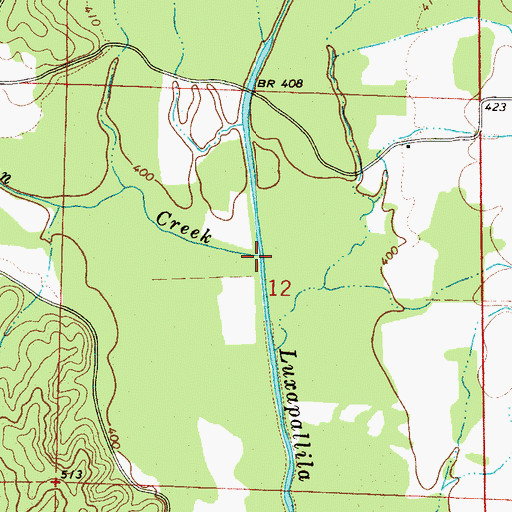 Topographic Map of Dodsen Creek, AL