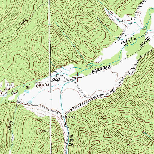 Topographic Map of Buck Run, WV