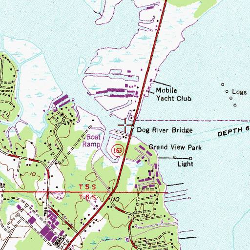 Topographic Map of Dog River, AL