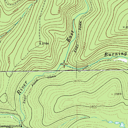 Topographic Map of Burning Run, WV