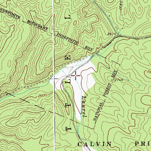 Topographic Map of Burr Valley, WV