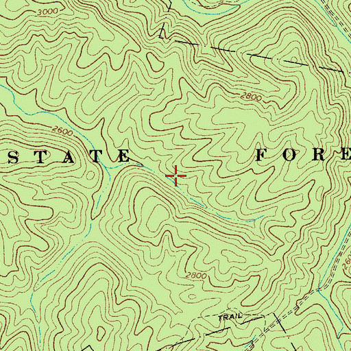 Topographic Map of Calvin Price State Forest, WV