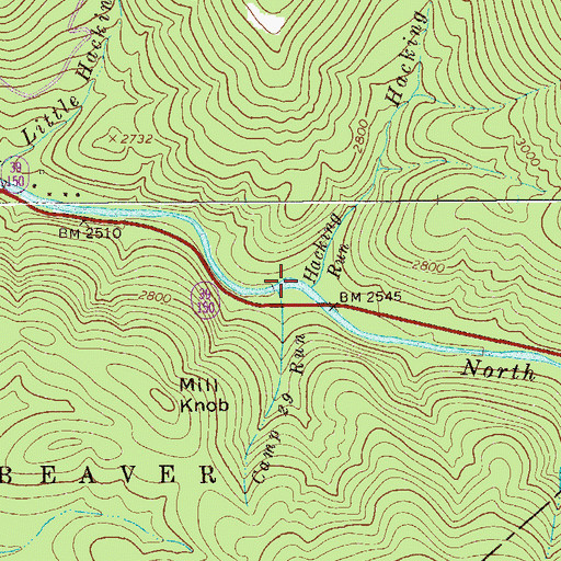 Topographic Map of Camp 29 Run, WV