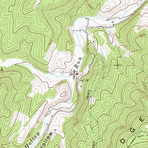 Topographic Map of Camp Branch, WV