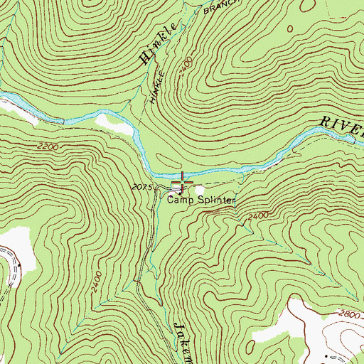Topographic Map of Camp Splinter, WV