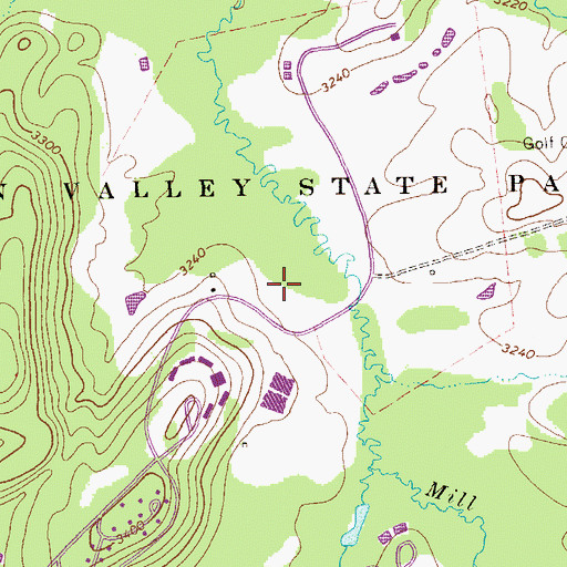 Topographic Map of Canaan Valley Resort State Park, WV
