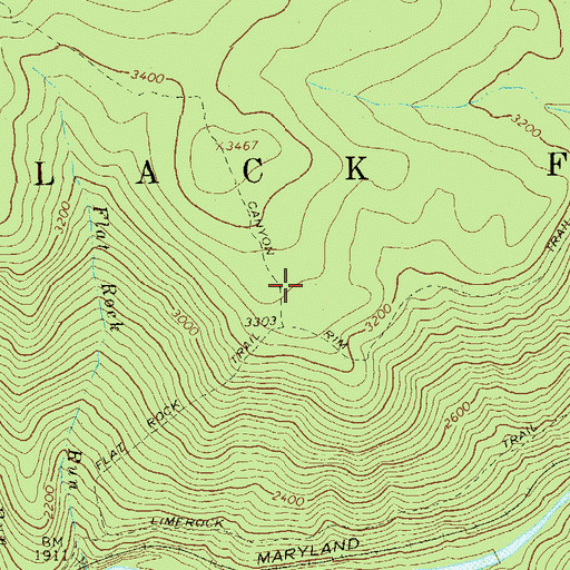 Topographic Map of Canyon Rim Trail, WV