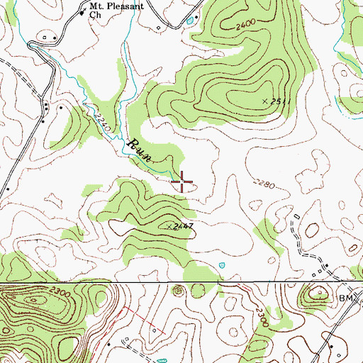 Topographic Map of Charley Run, WV