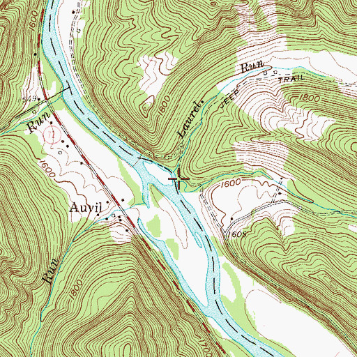 Topographic Map of Clay Lick Run, WV