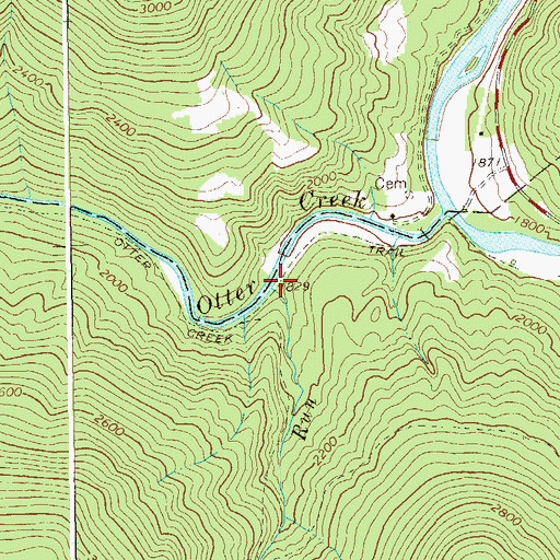 Topographic Map of Coal Run, WV