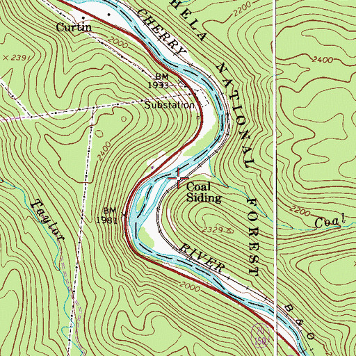 Topographic Map of Coal Siding, WV