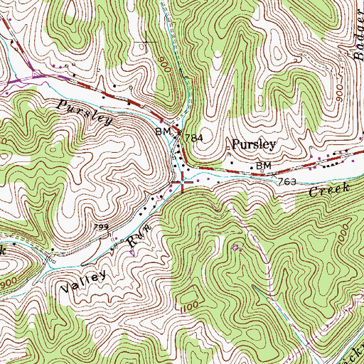 Topographic Map of Coal Valley, WV