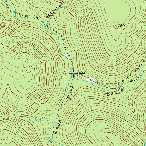 Topographic Map of Cold Knob Fork, WV
