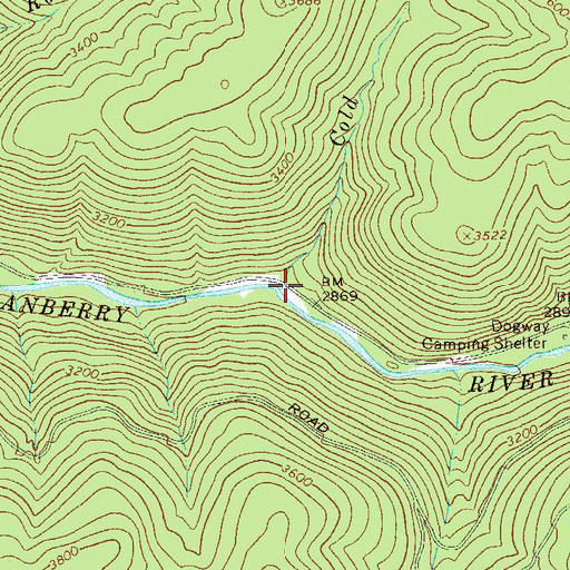 Topographic Map of Cold Run, WV