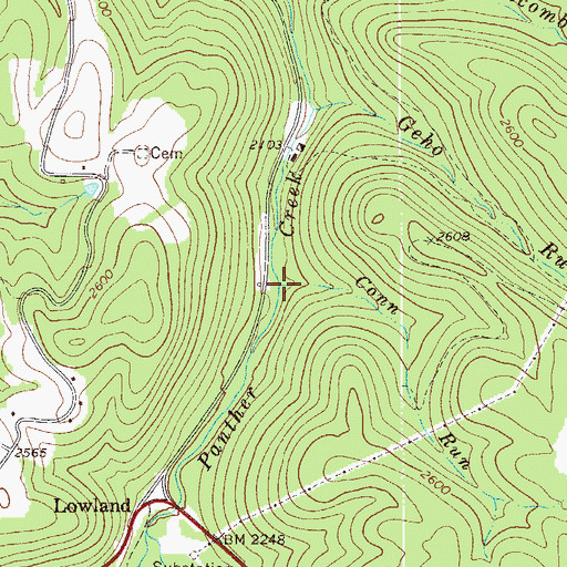 Topographic Map of Conn Run, WV