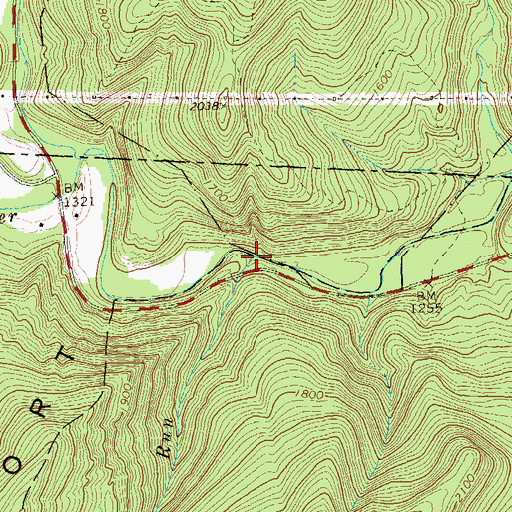 Topographic Map of Cove Run, WV
