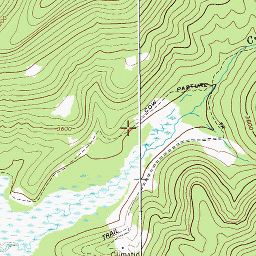 Topographic Map of Cow Pasture Trail, WV