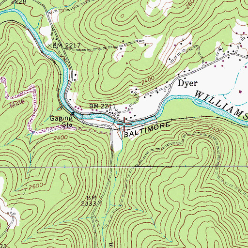 Topographic Map of Craig Run, WV