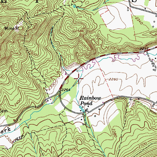 Topographic Map of Crosier Branch, WV