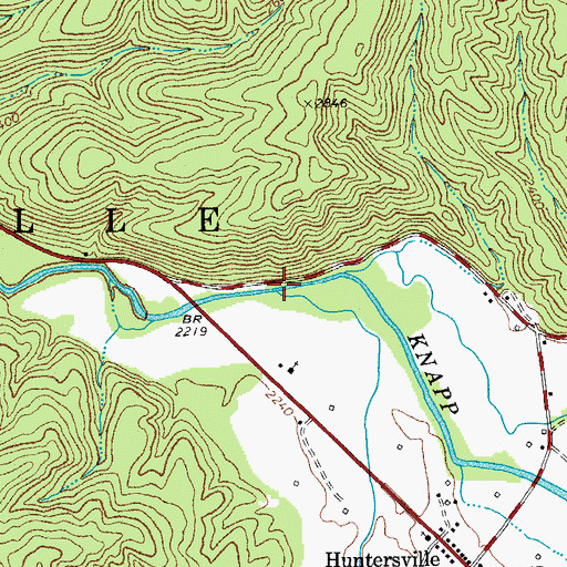 Topographic Map of Cummings Creek, WV