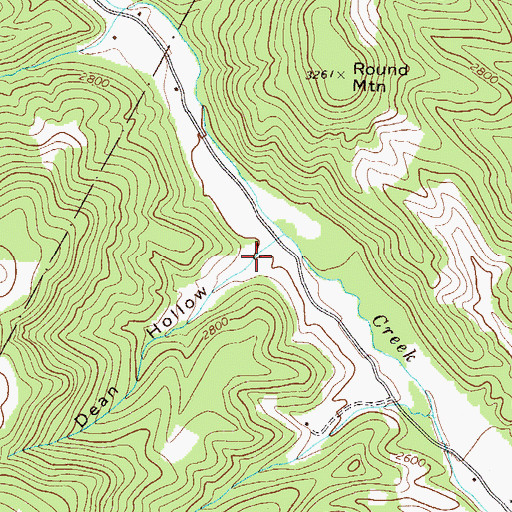Topographic Map of Dean Hollow, WV