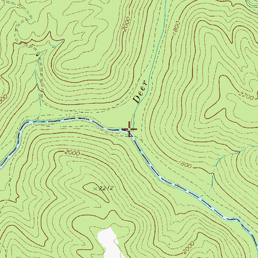 Topographic Map of Deer Creek, WV