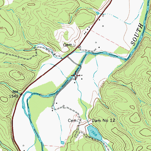 Topographic Map of Detimer Run, WV