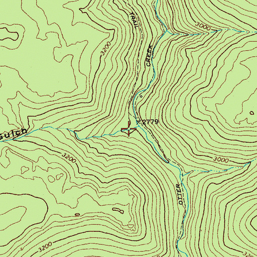 Topographic Map of Devils Gulch, WV