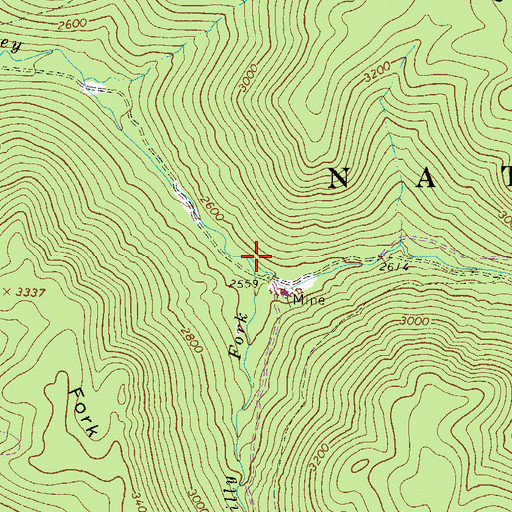 Topographic Map of Dilly Fork, WV