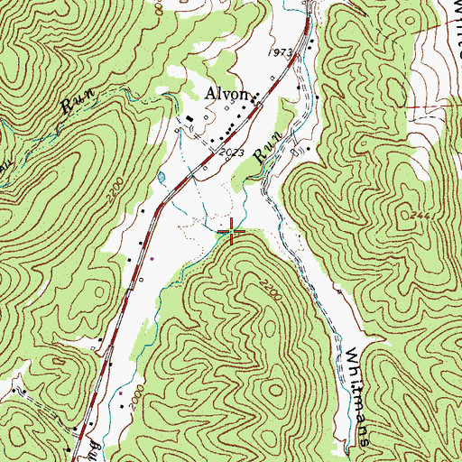 Topographic Map of Dry Run, WV