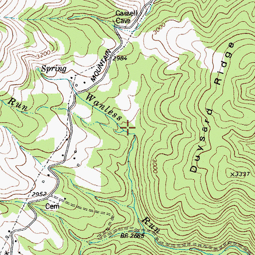 Topographic Map of Dry Run, WV