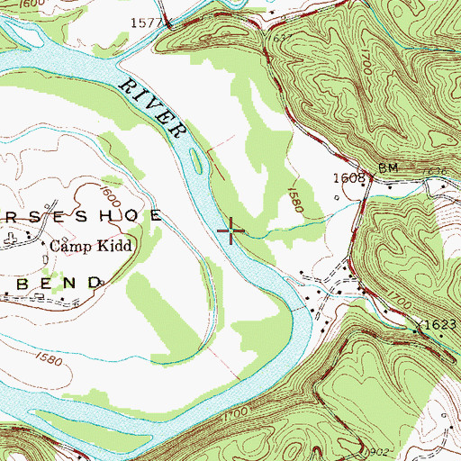 Topographic Map of Dry Run, WV
