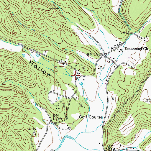 Topographic Map of Dutch Hollow, WV