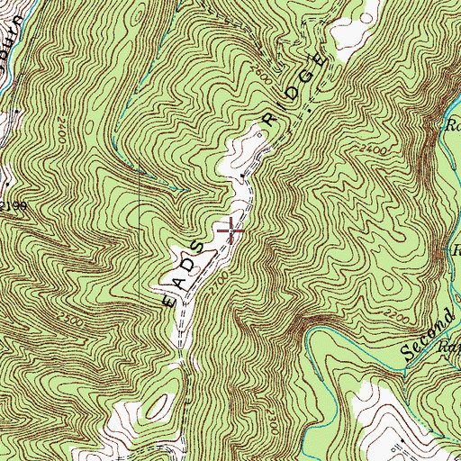 Topographic Map of Eads Ridge, WV