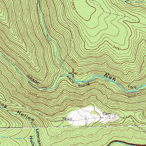Topographic Map of Elk Run, WV
