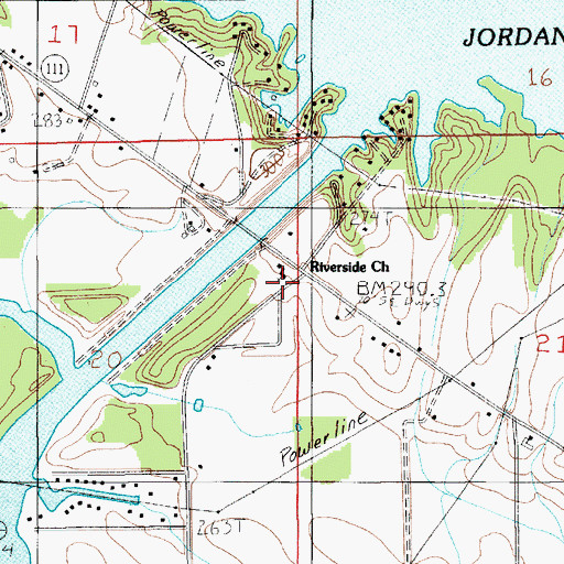 Topographic Map of Holtville Church, AL